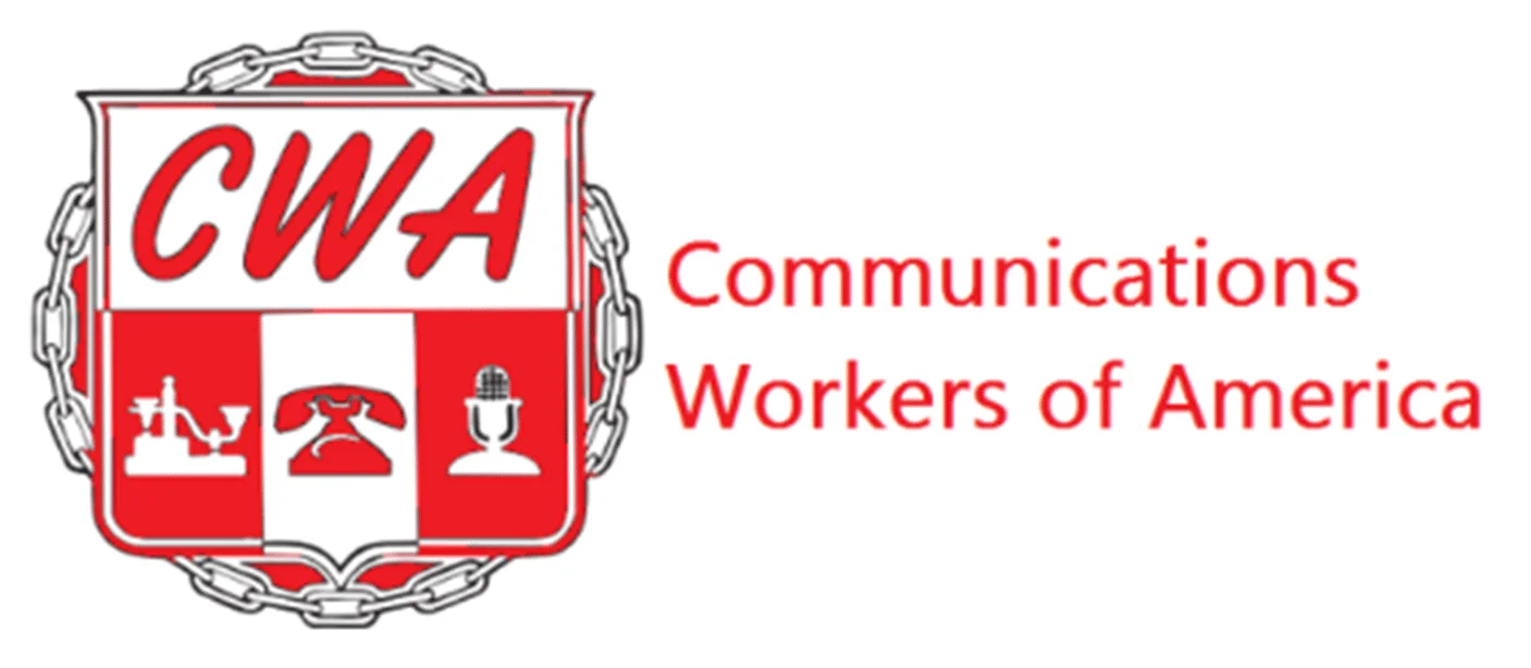 Communications Workers of America (CWA) logo — Cornerstone's partner union for union label printing