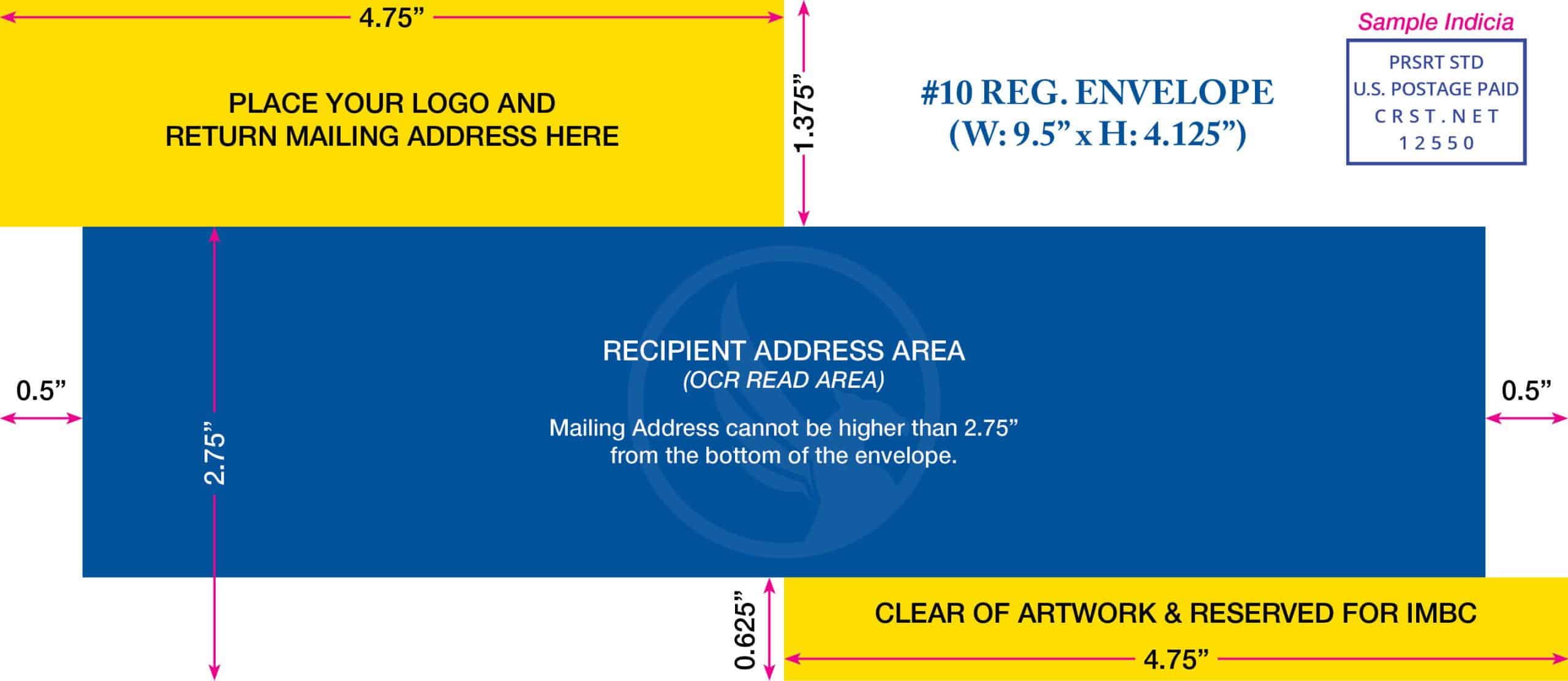 #10 Regular Envelope Envelope template preview