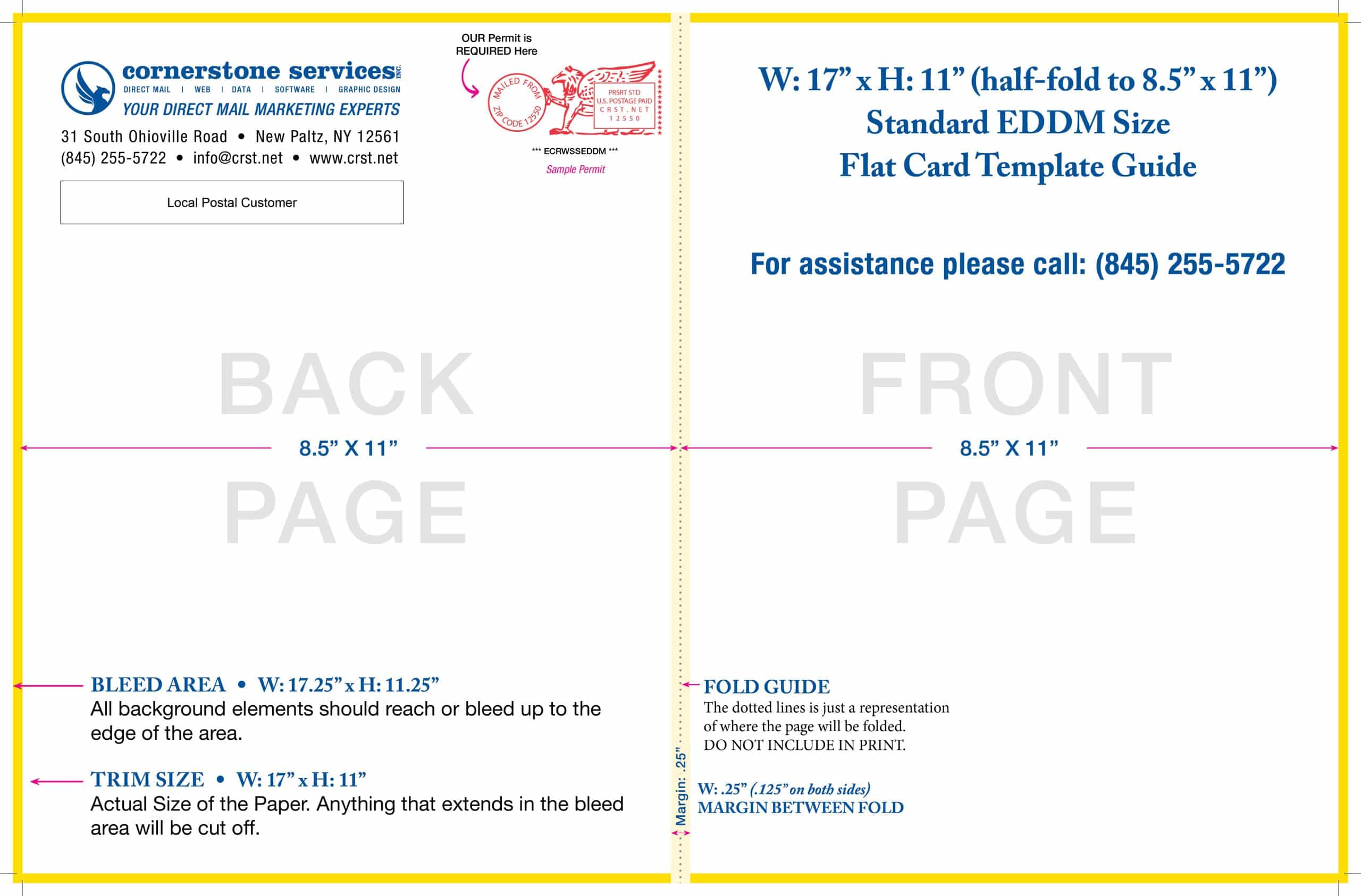 11" x 17" EDDM Flat template preview