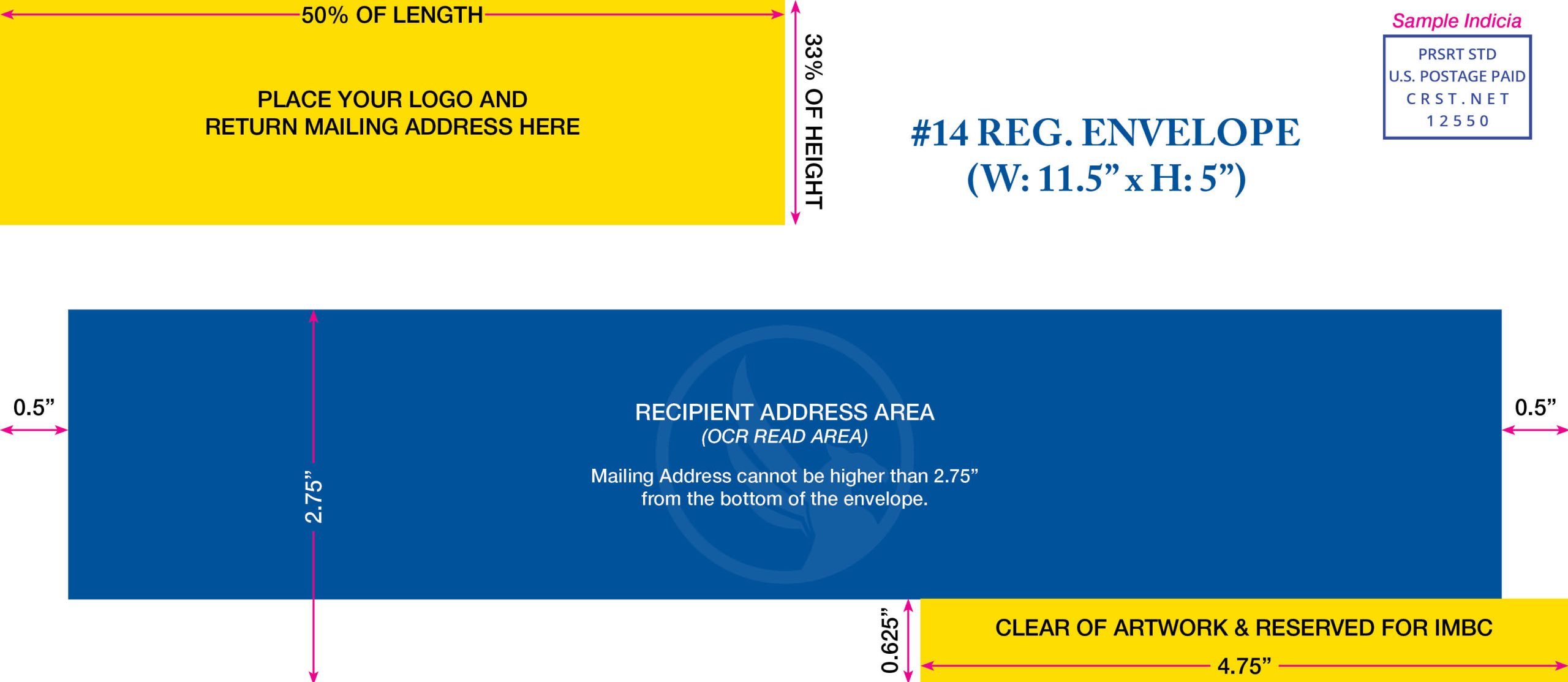 #14 Regular Envelope Envelope template preview