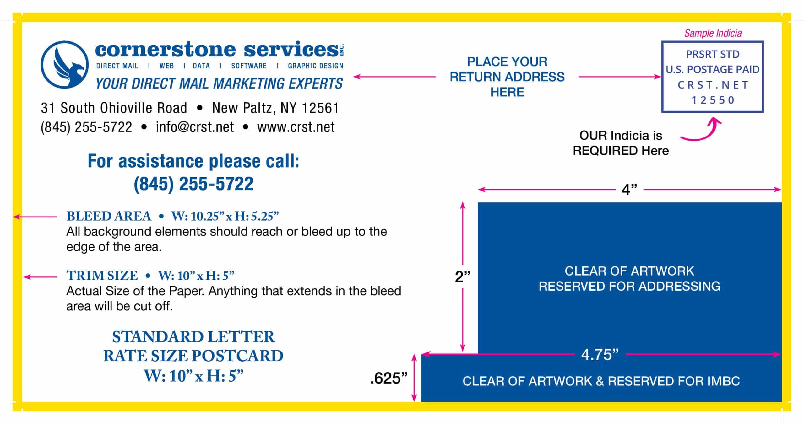 5" x 10" Postcard template preview
