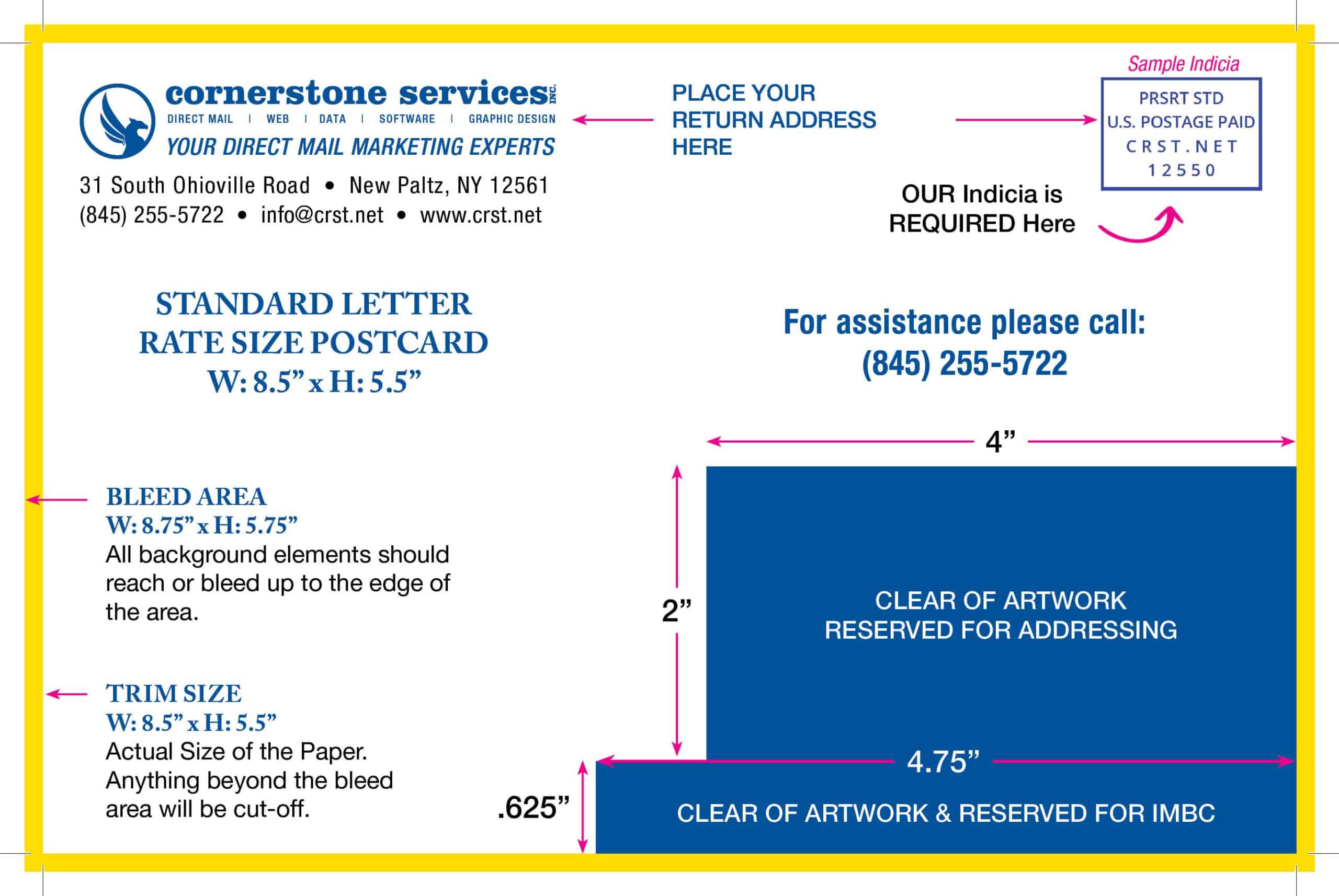 5 1/2" x 8 1/2" Postcard template preview