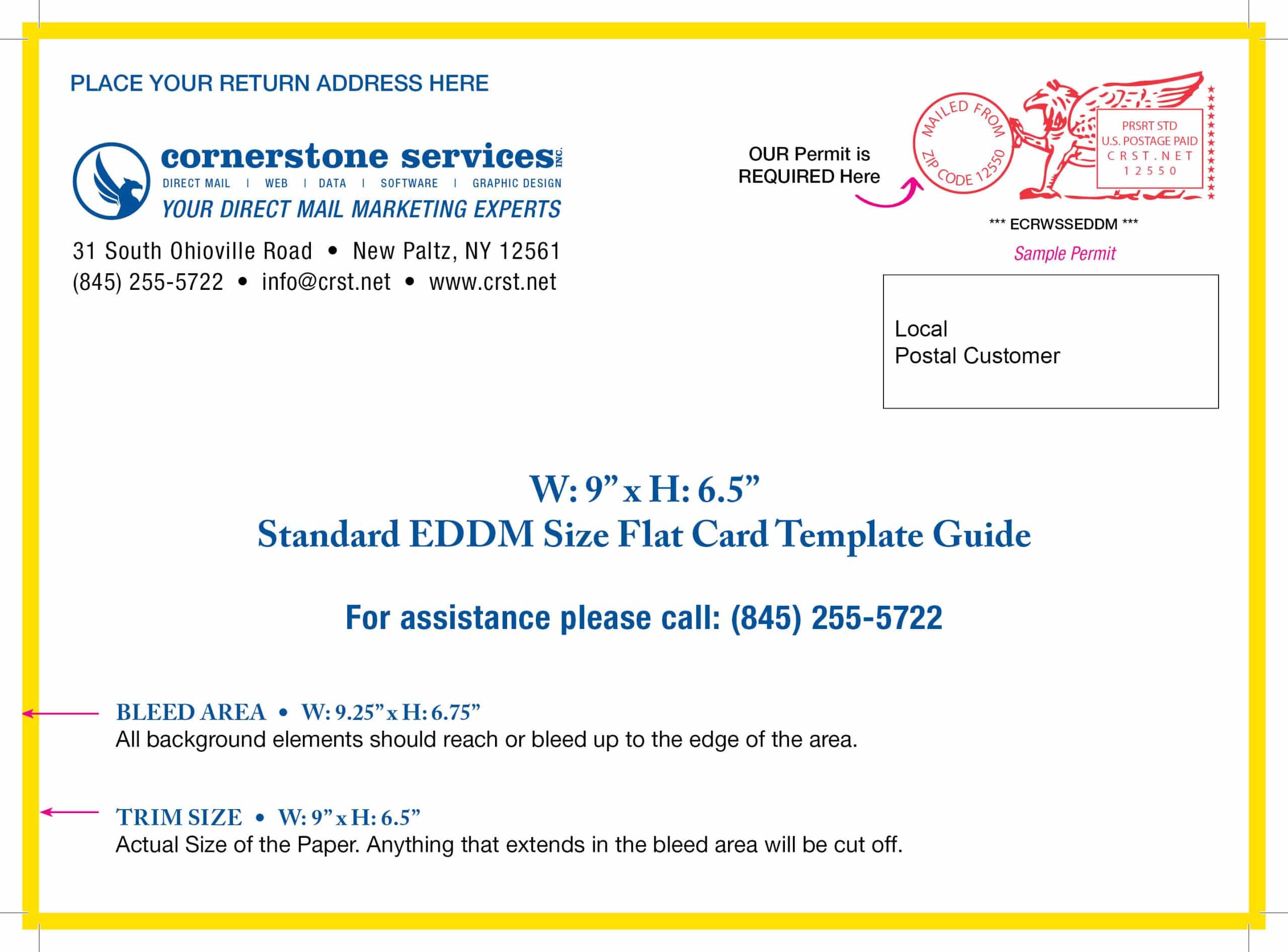 6 1/2" x 9" EDDM Flat template preview