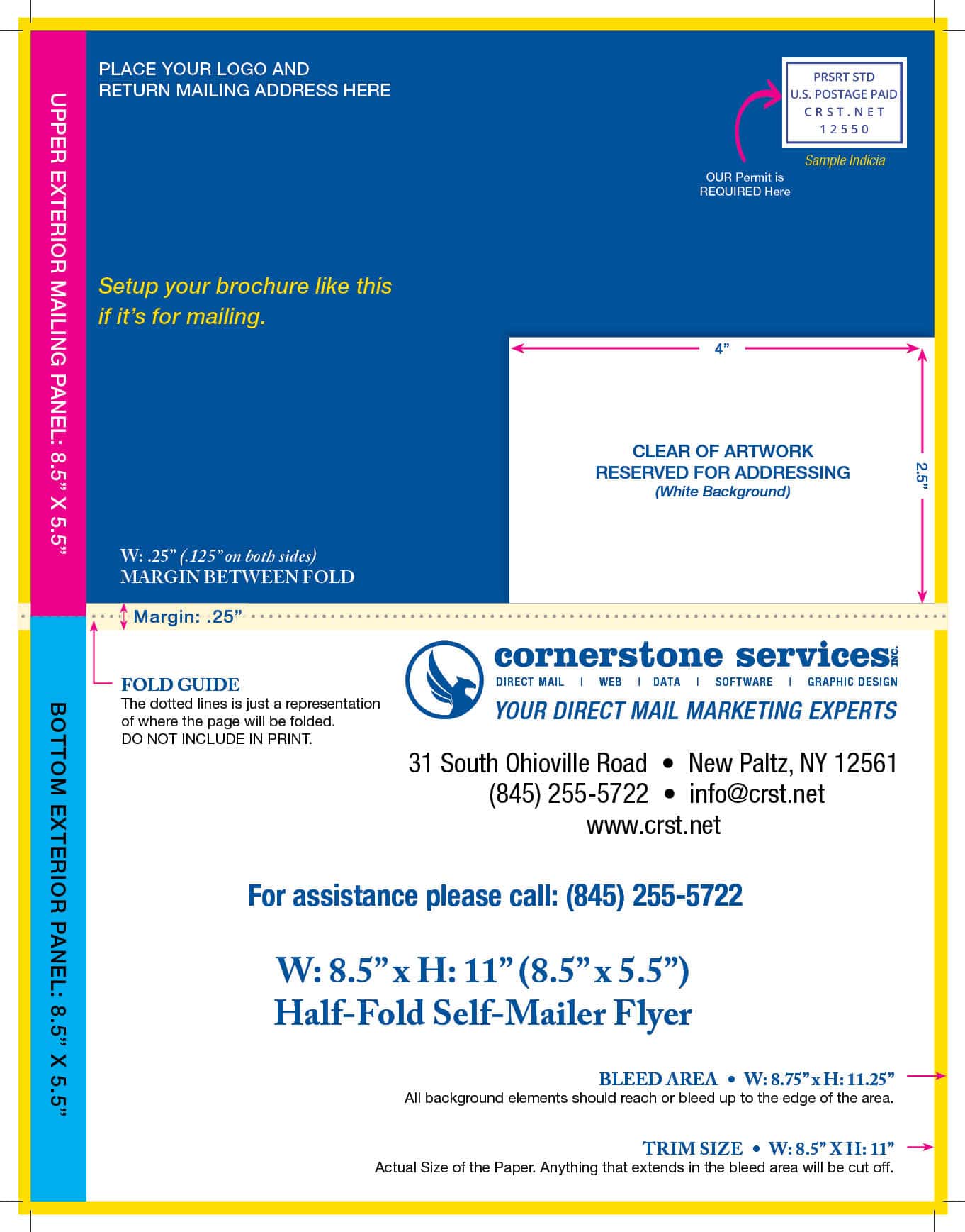 8 1/2" x 11" Brochure template preview