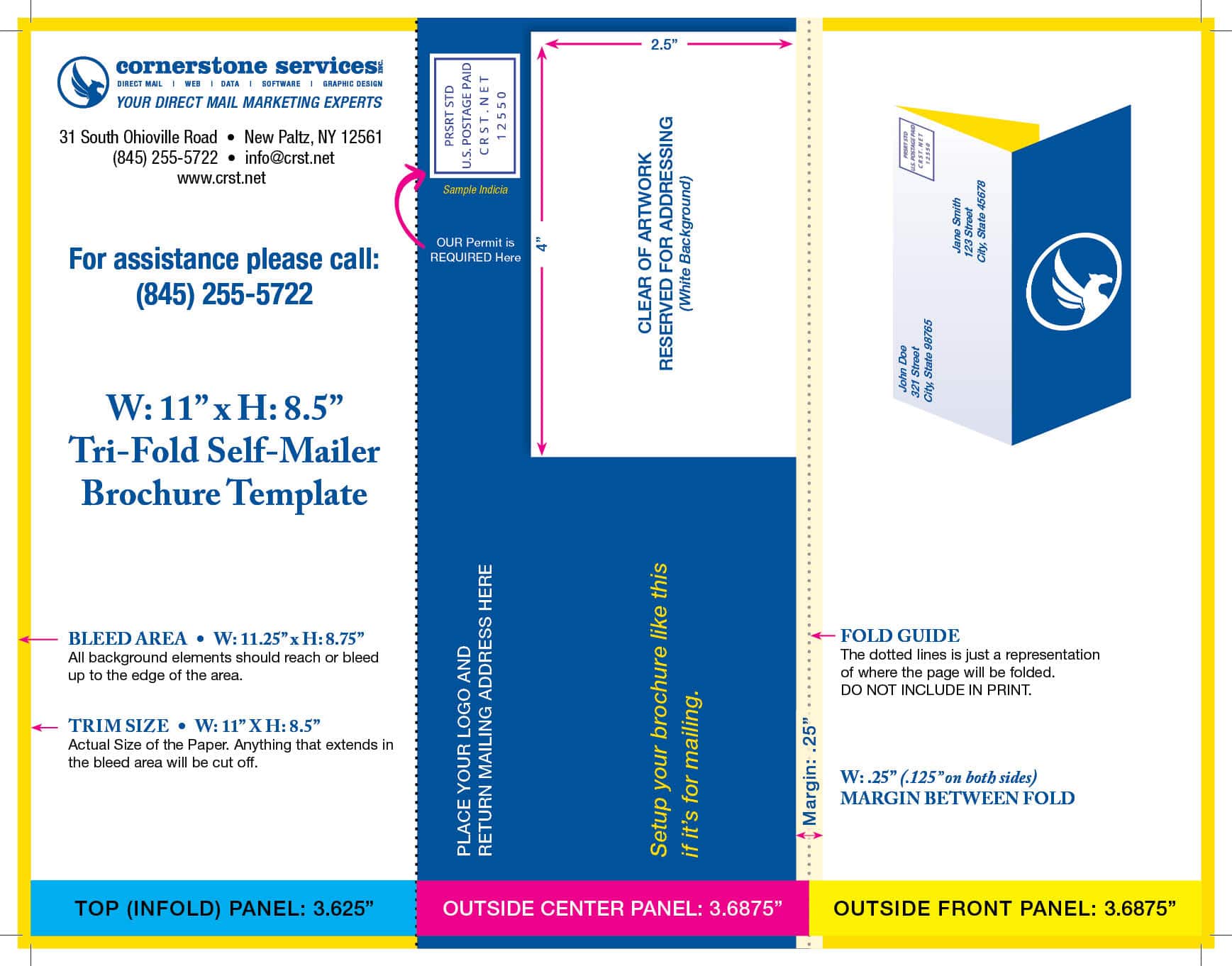 8 1/2" x 11" Brochure template preview