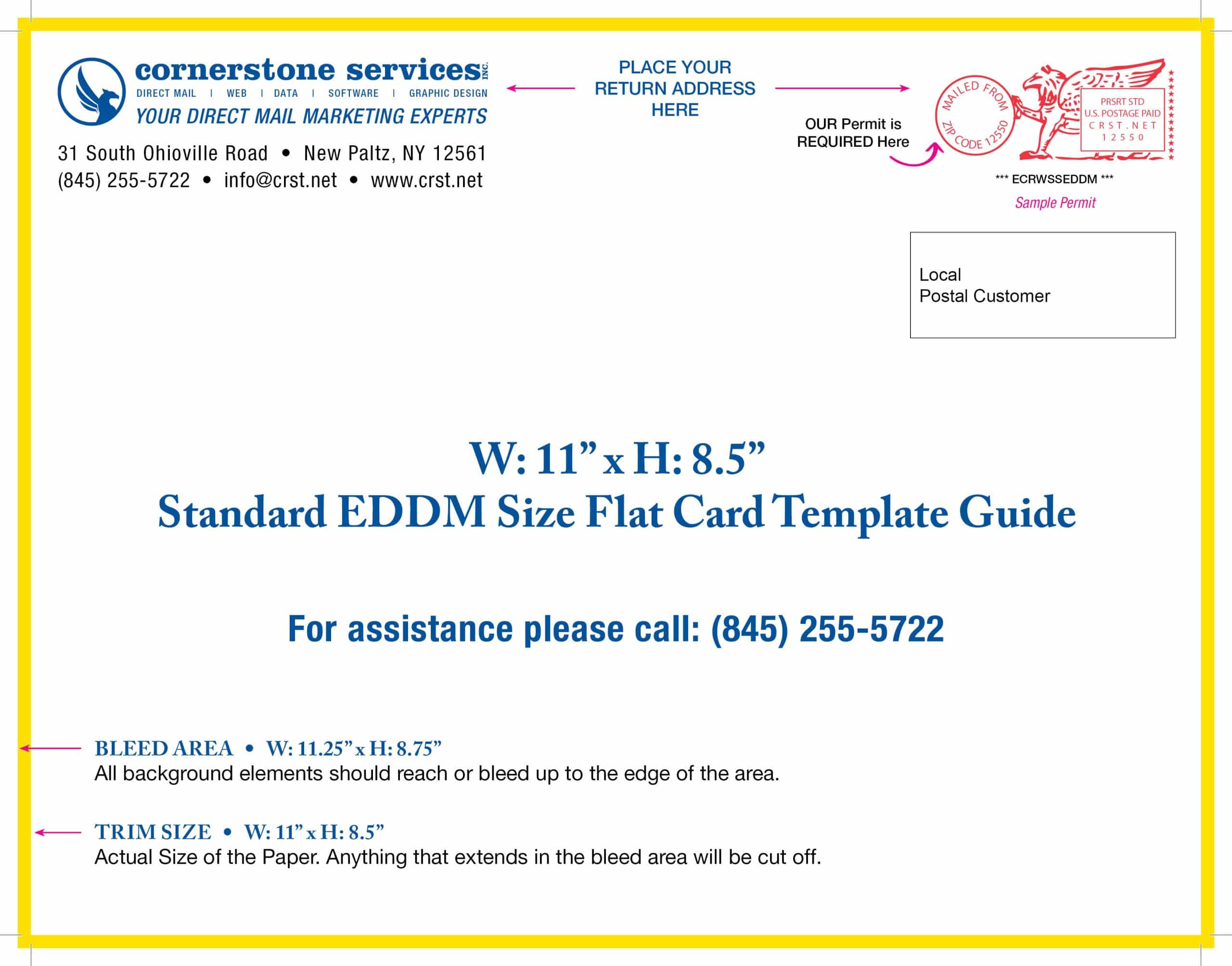 8 1/2" x 11" EDDM Flat template preview