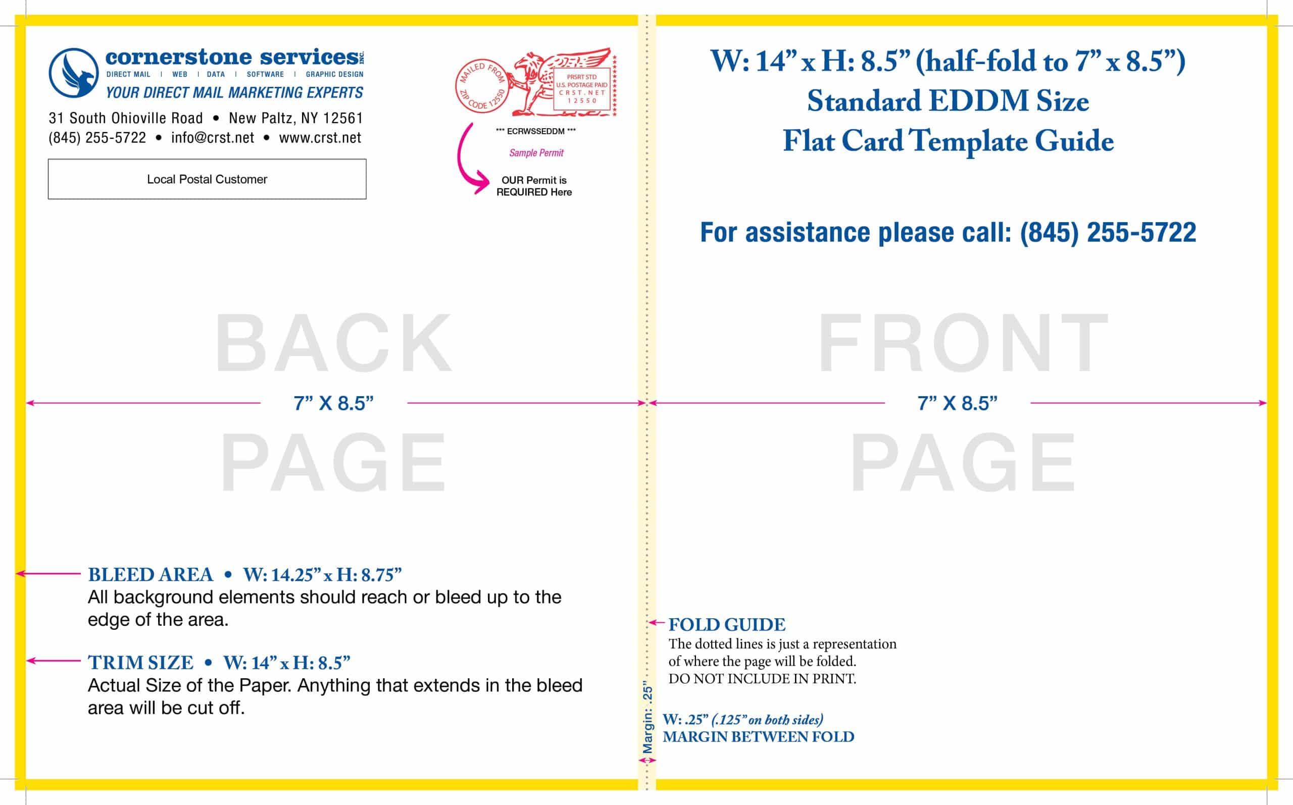 8 1/2" x 14" EDDM Flat template preview