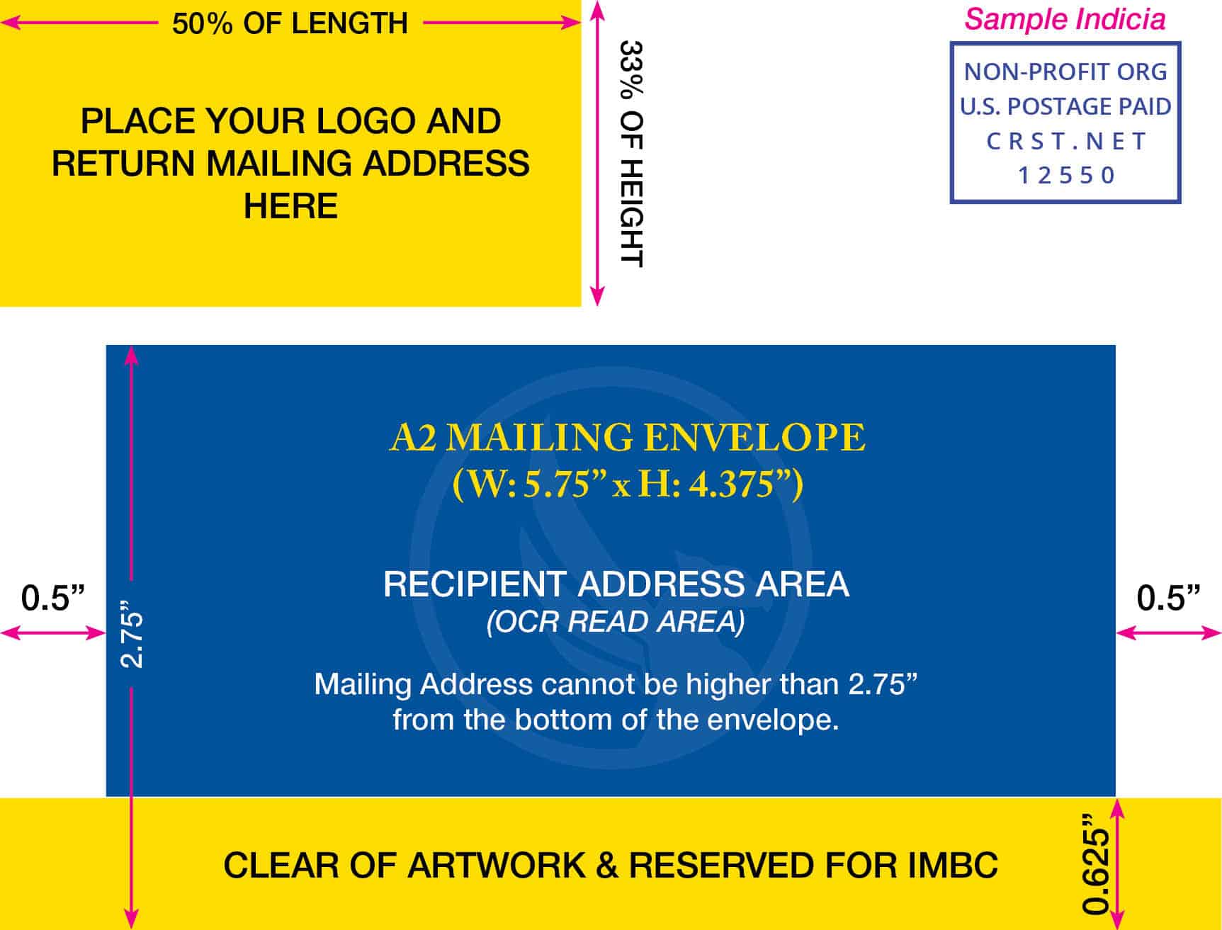 A2 Mailing Envelope Envelope template preview