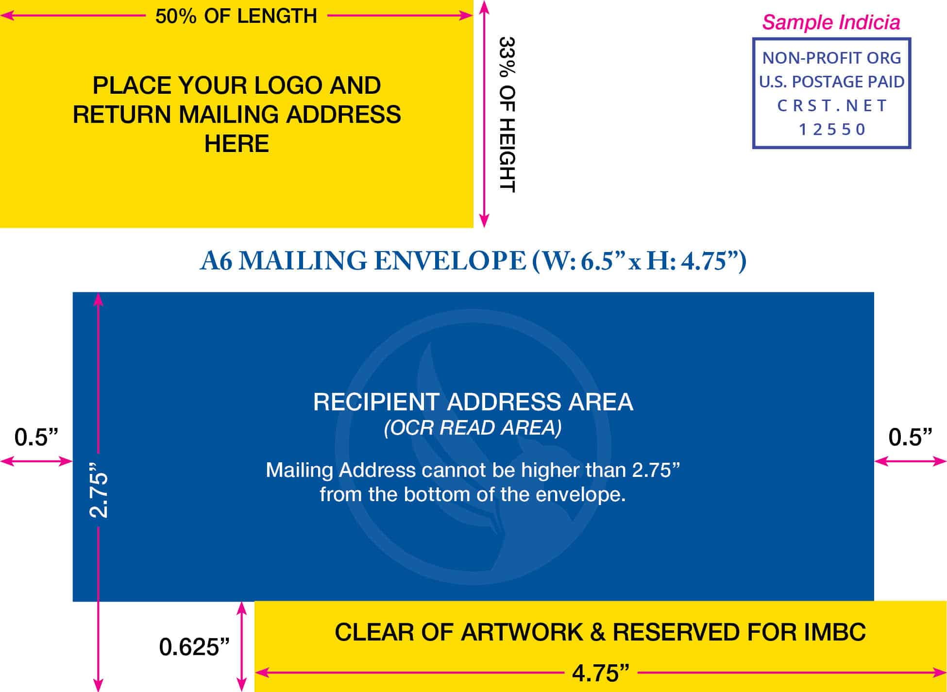 A6 Mailing Envelope Envelope template preview