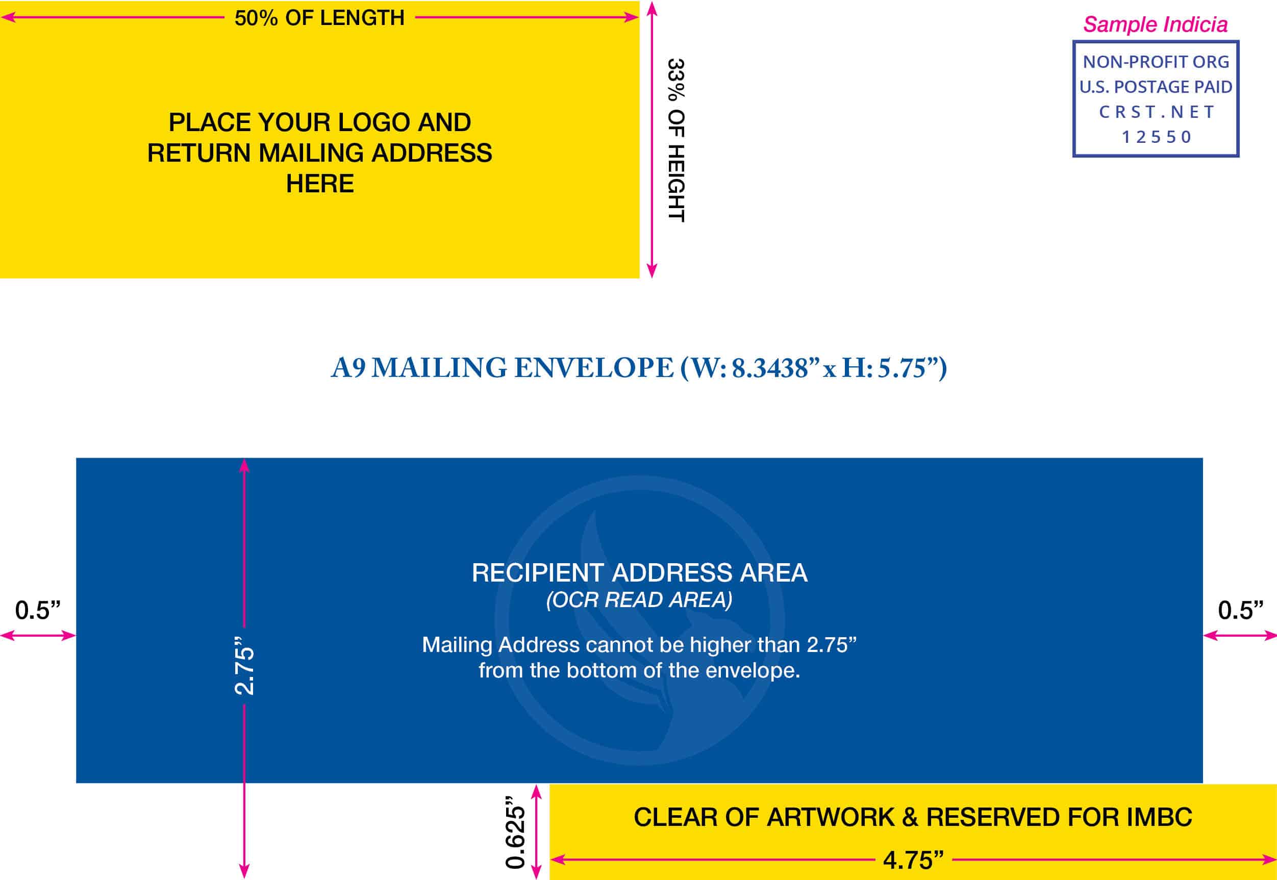 A9 Mailing Envelope Envelope template preview