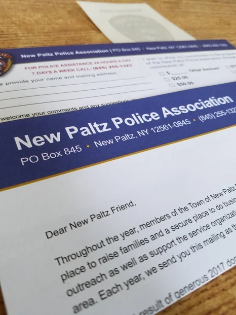 Mail Design for a New Paltz PBA Appeal