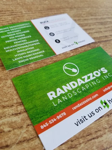 Sample Business Card print for Buck Randazzo Landscaping